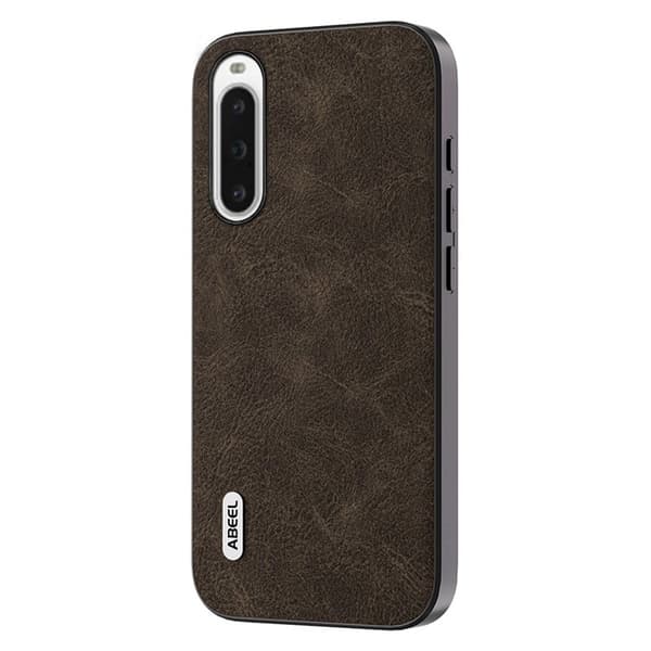 ABEEL Mobilskal till Sony Xperia 10 V Litchi Textur PU Läder Dröm Khaki