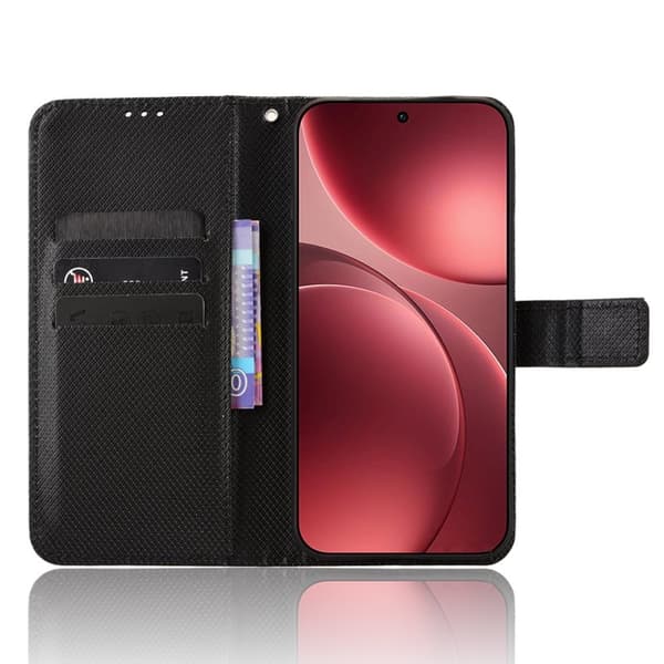 Oppo Find X9 Pro 5G Plånboksfodral Konstläder - Svart