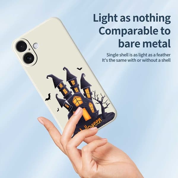 Mobilskal till iPhone 17 med Halloween Castle Pattern TPU - Lila Lila