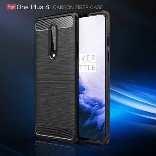 Carbon Fiber Cover OnePlus 8 - Blå Blue