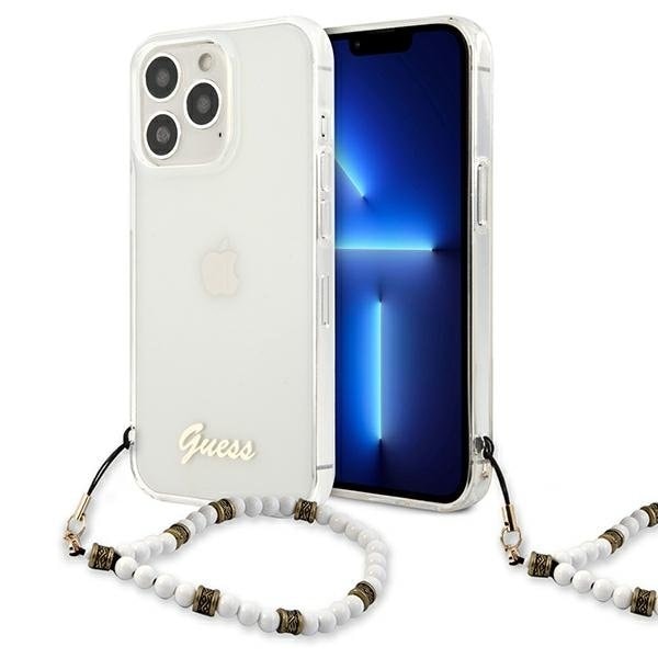 Guess White Pearl Skal iPhone 13 Pro / 13 - Läpinäkyvä Transparent