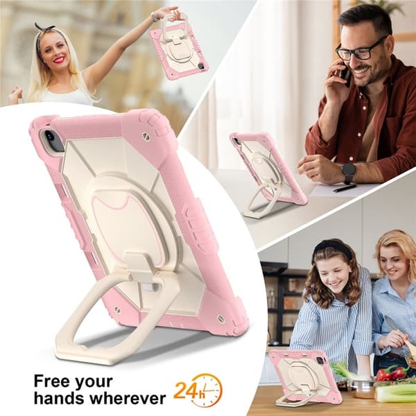iPad Air 13(2025/2024) Mobilskal Kickstand - Roséguld/Grå Rosa