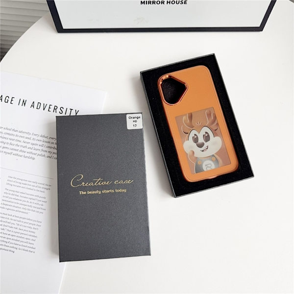Mobilskal till iPhone 17 NFC DIY Customized HD Smart E-Ink - Vit Vit