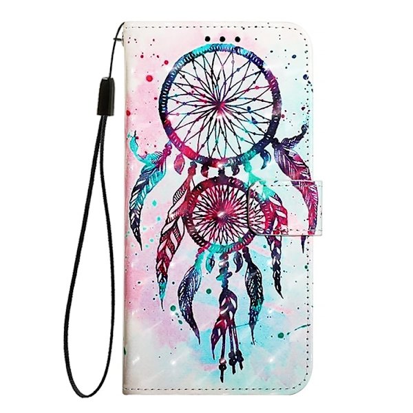 iPhone 16 Plus Plånboksfodral Printing Pattern Med Rem Flerfärgad