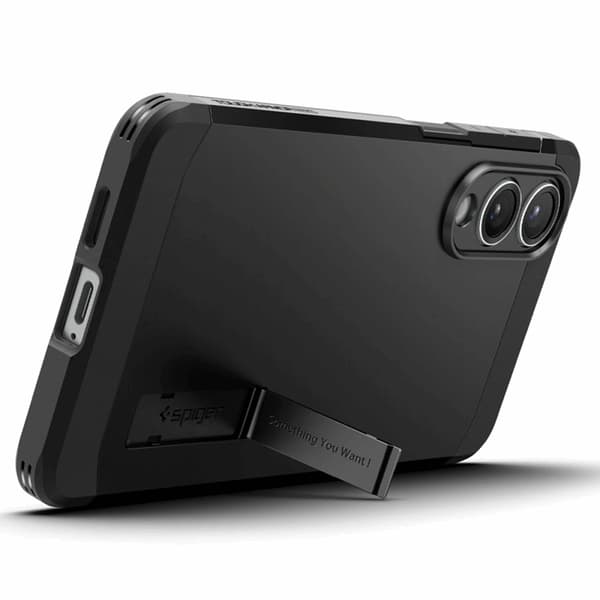 Spigen telefontaske til Galaxy S25 Edge Magsafe Tough Armor - Sort Svart