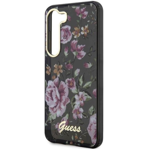 Guess Galaxy S23 Mobile Case Flower Collection - musta