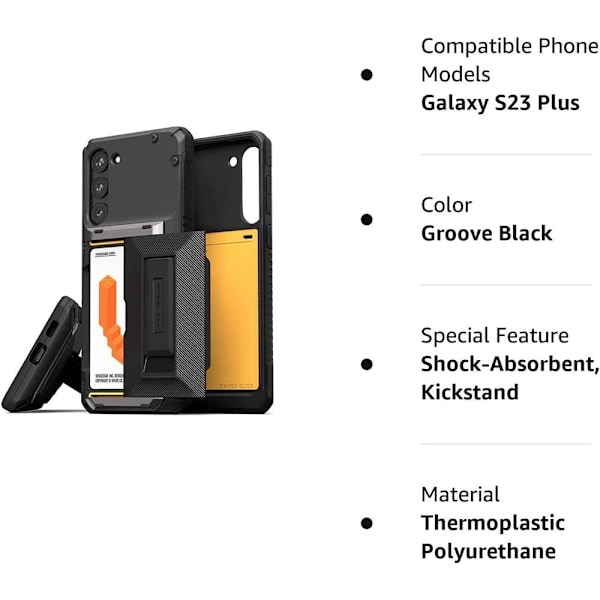 VRS DESIGN Damda Glide Hybrid Skal Galaxy S23 Plus - Svart
