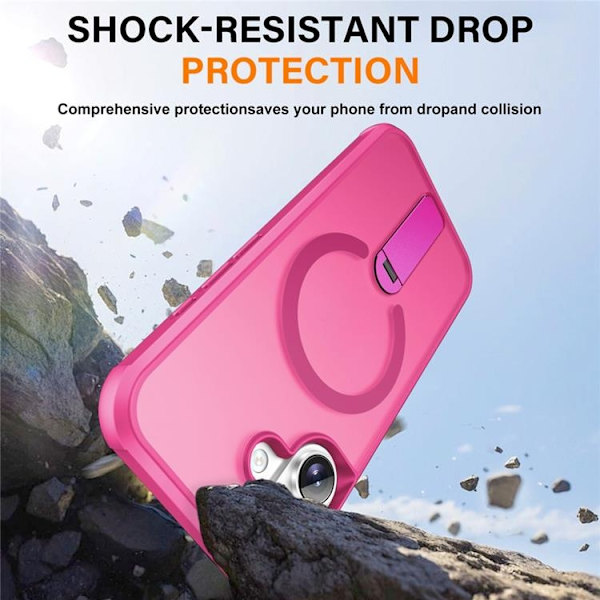 Mobilskal till iPhone 17 MagSafe Kickstand - Rosa Rosa