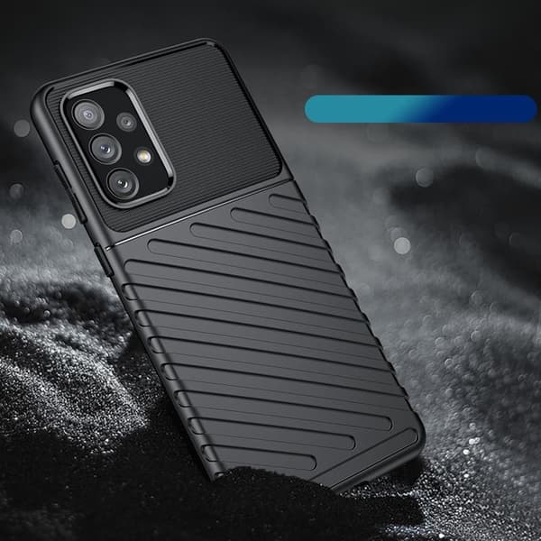 Galaxy A73 Thunder Fleksibel Etui - Sort Black