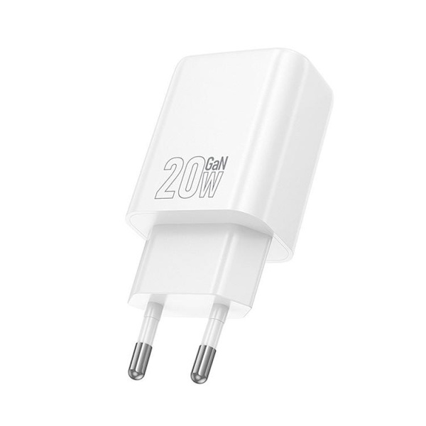 Hoco Hurtigoplader 20W 1xUSB-A 1xUSB-C PD QC3.0 3A N61 - Hvid Vit