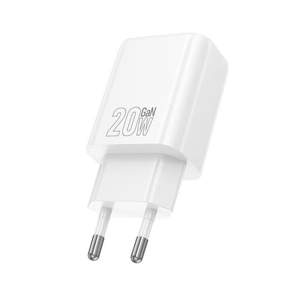 Hoco Pikalaturi 20W 1xUSB-A 1xUSB-C PD QC3.0 3A N61 - Valkoinen Vit