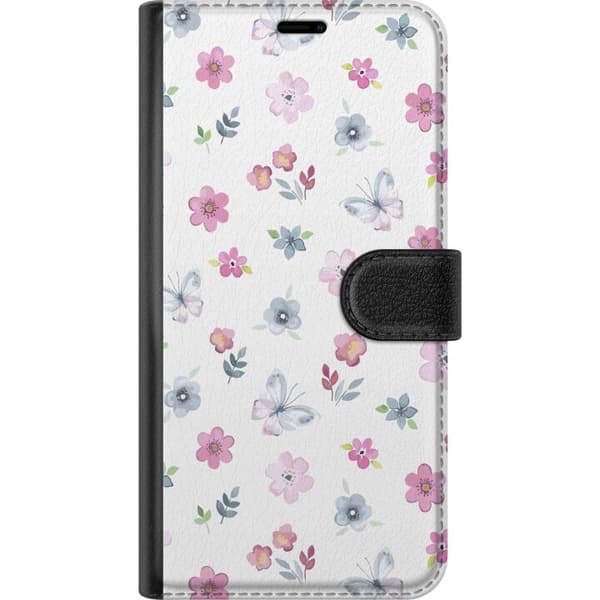 Plånboksfodral till Samsung Galaxy S8 med Blommor och fjärillar