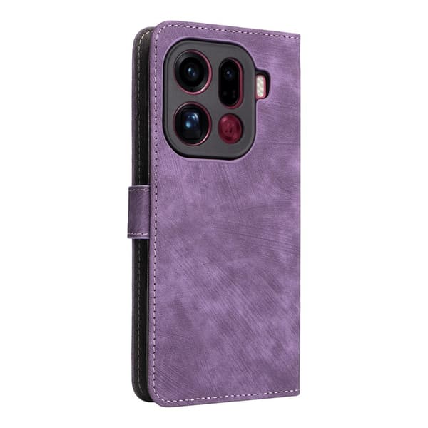 Oppo Find X9 Pro 5G Kortfack Plånboksfodral Konstläder RFID Skydd - Lila