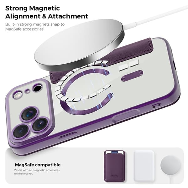 iPhone 17 Pro Max Plånboksfodral Magsafe RFID-Skydd - Lila Lila