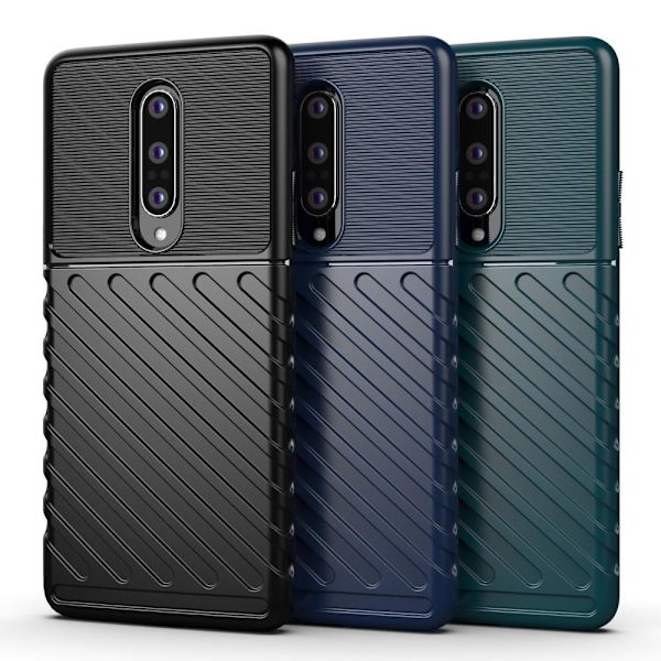 Thunder Twill Texture Cover OnePlus 8 - Sort Black