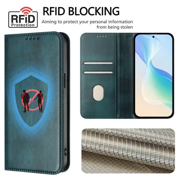 Samsung Galaxy S26 Ultra Plånboksfodral Konstläder RFID Skydd - Grön