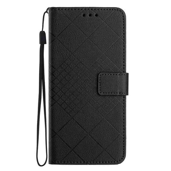 OnePlus 15 5G Plånboksfodral Imprint PU Folio Konstläder Svart
