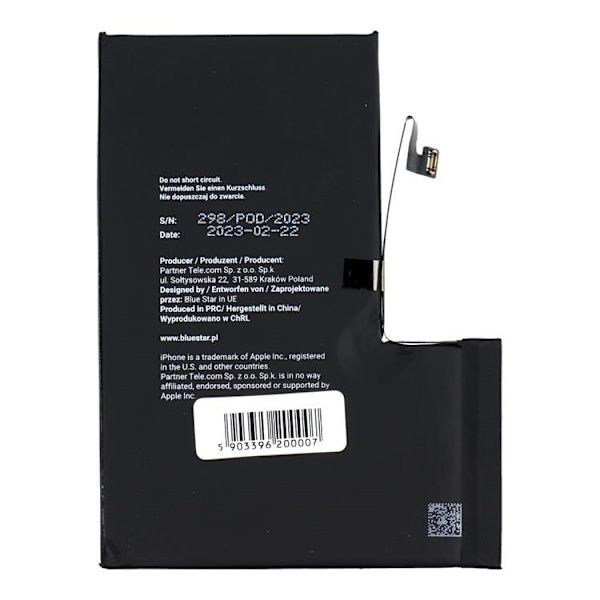 Blue Star iPhone 12 Pro Max Batteri HQ 3687 mAh