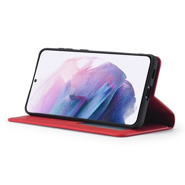 FORWENW Samsung Galaxy S23+ Plånboksfodral Konstläder - Röd