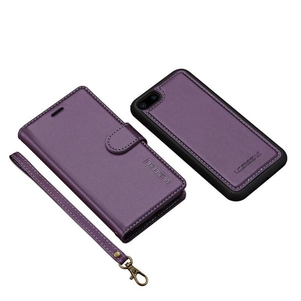 LC.IMEEKE L2 Series iPhone SE (2022) Plånboksfodral Konstläder - Lila