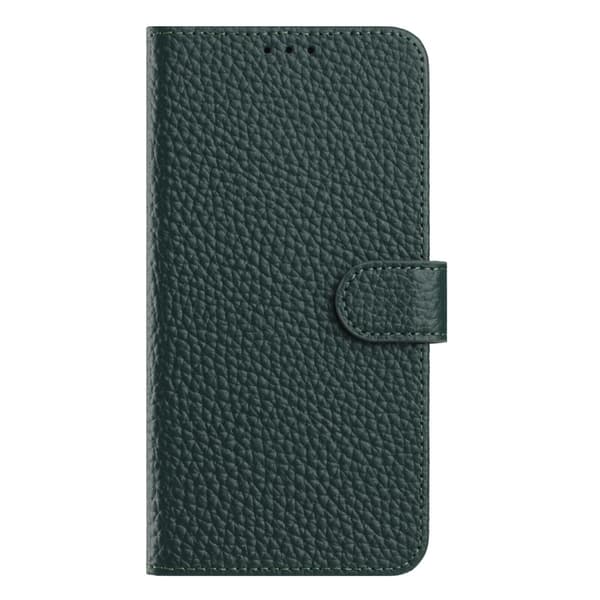 OnePlus Nord 5 Plånboksfodral Litchi Äkta läder - Grön Grön