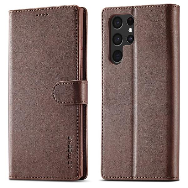 LC.IMEEKE Plånboksfodral Folio Flip Konstläder - Brun