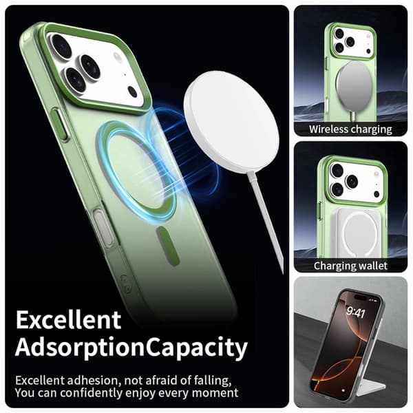 Mobilskal till iPhone 17 Pro MagSafe Anti Drop Hybrid - Grön Grön