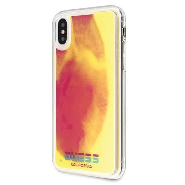 Guess skal iPhone X/Xs California Glow in the dark Rosa Rosa