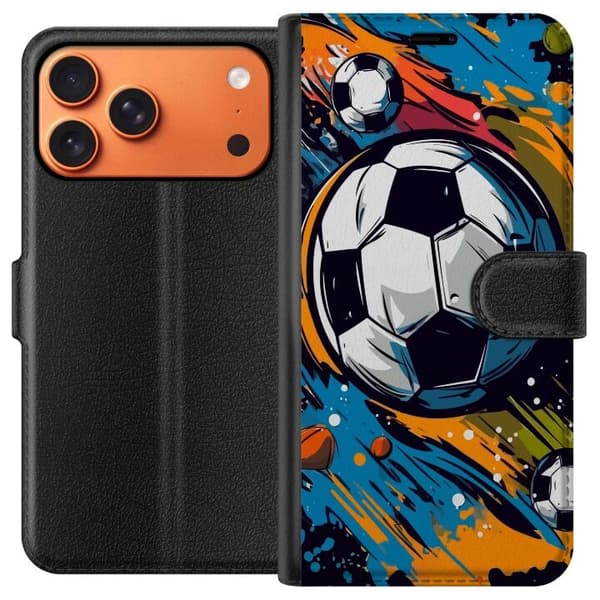 Plånboksfodral till Apple Apple iPhone 17 Pro Max med Fotbollar