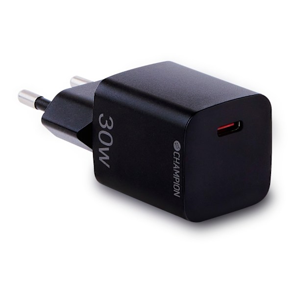 Champion Hurtigoplader USB-C PD 30W - Sort Black
