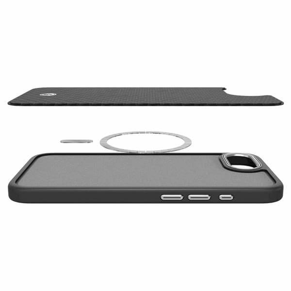 Spigen Telefontaske til iPhone 16e Magsafe Enzo Aramid - Matt Sort Svart