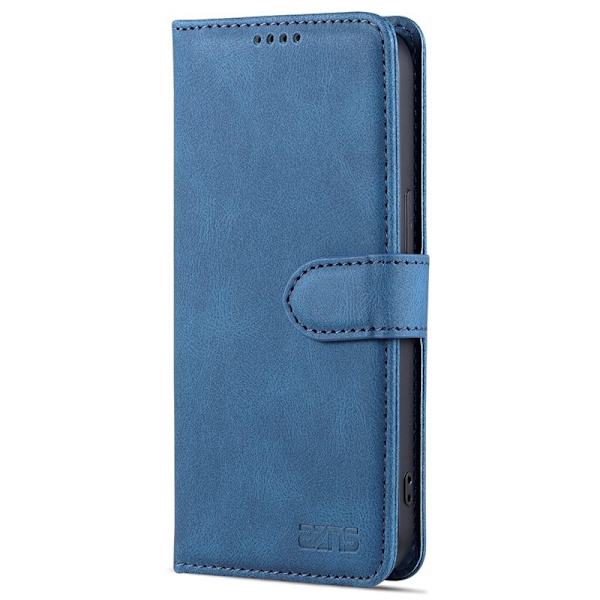 AZNS iPhone 13 Pro Plånboksfodral Konstläder - Ställfunktion - Blå