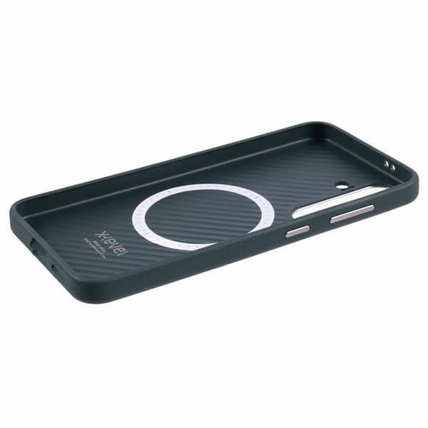 X-LEVEL Mobilskal till Galaxy S25 MagSafe PU Läder Hård PC Grön