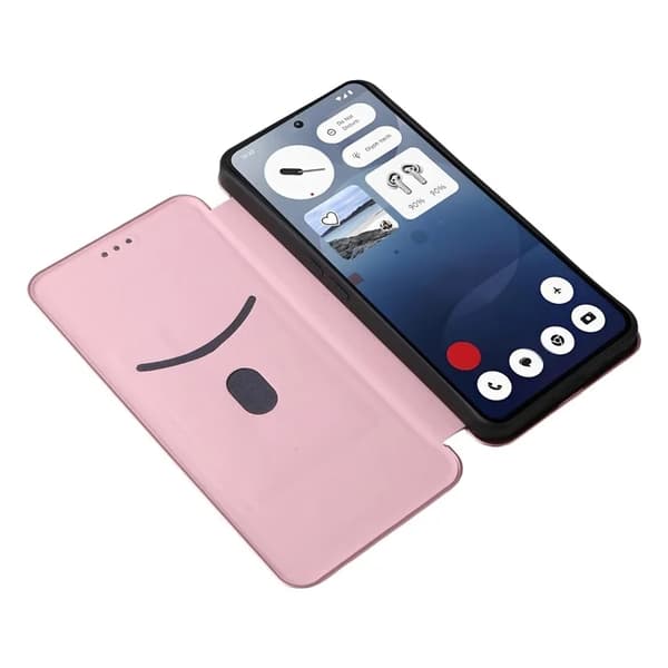 Nothing Phone (3a) Plånboksfodral Konstläder Carbon Fiber