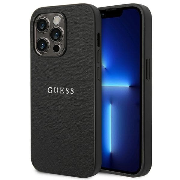 Guess Mobilskal till iPhone 14 Pro MagSafe Saffiano Strap - Svart