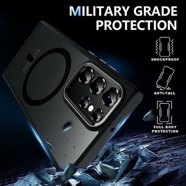 Mobilskal till Galaxy S25 Ultra Magsafe Med Kameraskydd Acrylic - Grå Grå
