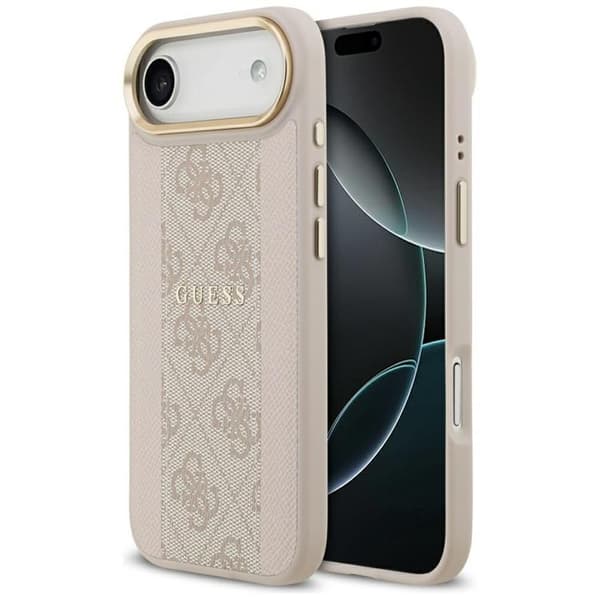 Guess Mobilskal till iPhone Air MagSafe 4G Stripe - Rosa