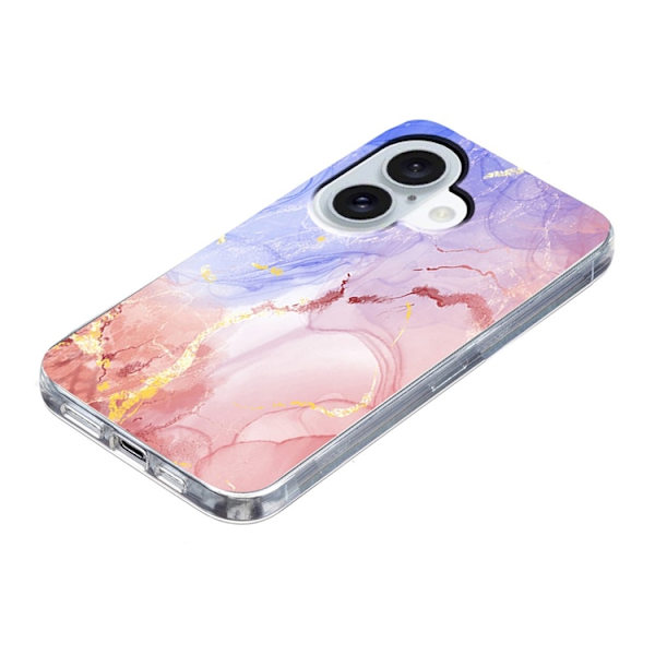 Mobilskal till iPhone 17 Marble Pattern Printing Soft - Rosa Rosa