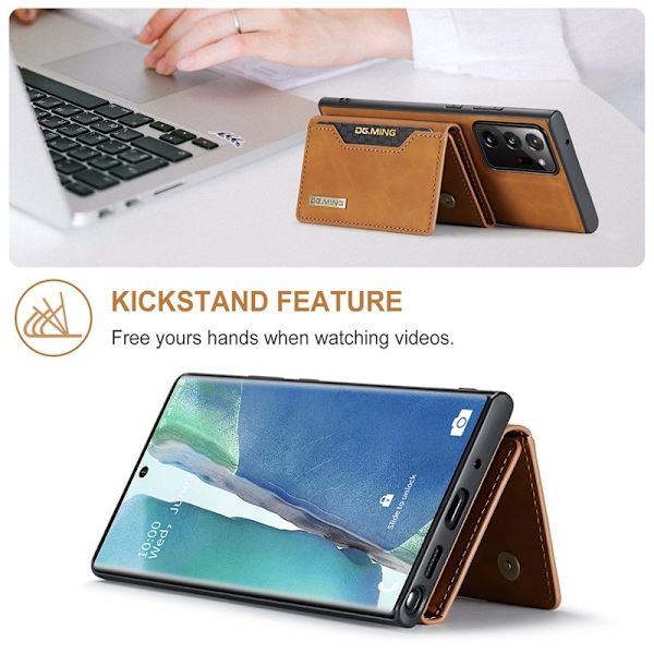 DG.MING Plånboksfodral för Samsung Galaxy Note20 Ultra - Brun
