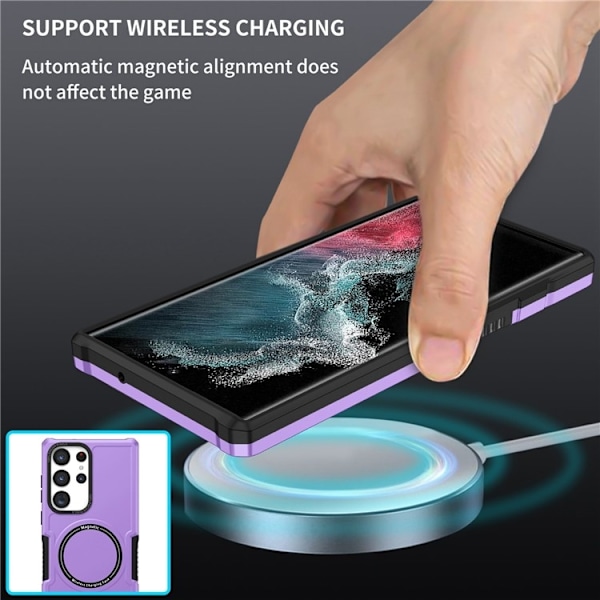 Galaxy S23 Ultra Skal Magsafe Anti Drop - Lila