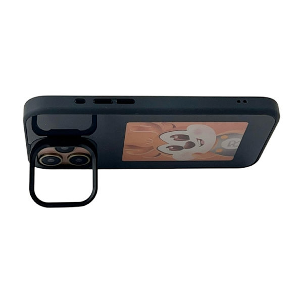 Mobilskal till iPhone 14 Pro MagSafe Lens Kickstand E-Ink Customized NFC Svart