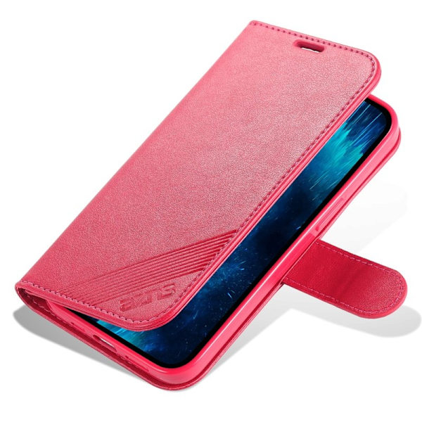 AZNS iPhone 15 Pro Max Plånboksfodral Konstläder - Röd
