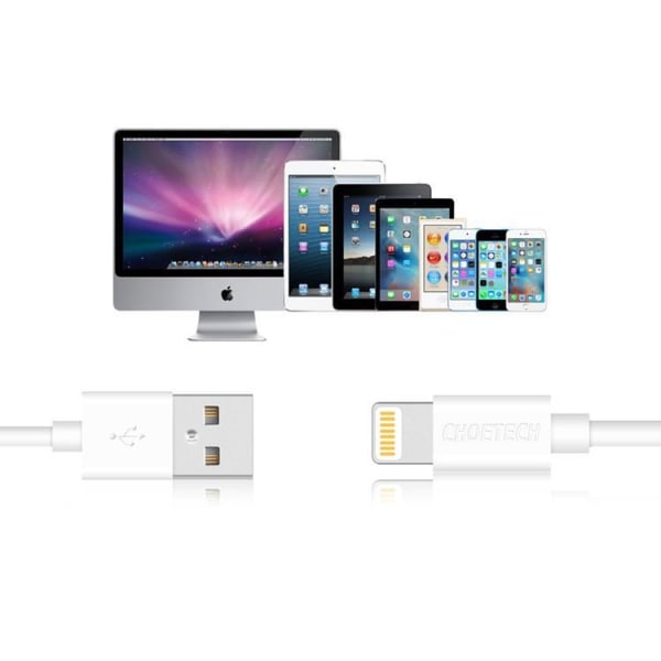 Choetech MFI USB Til Lightning Kabel 1,2m - Hvid