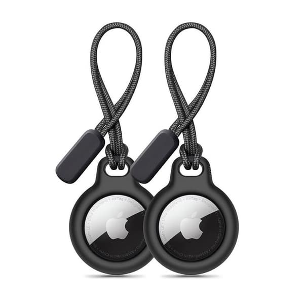 Tech-Protect [2-Pack] Apple Airtag 1/2 Skal Rough Chain - Svart Svart