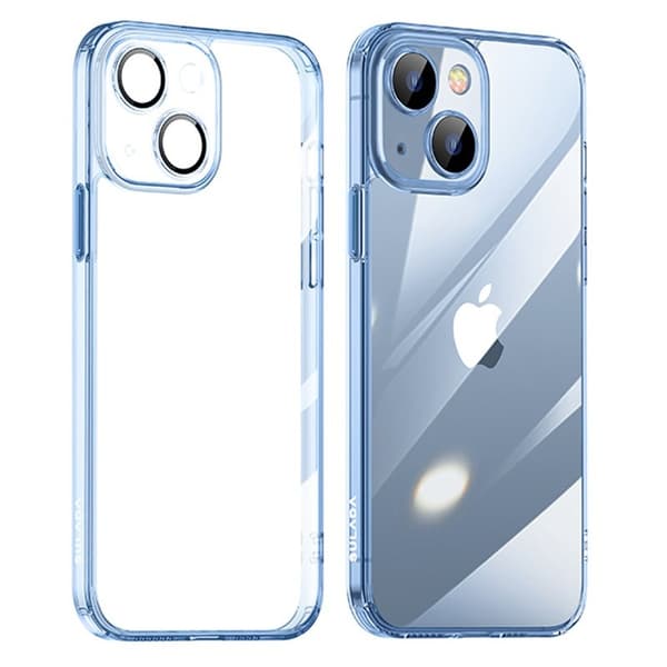 SULADA Mobilskal till iPhone 15 Plus Crystal Steel TPU + Härdat Glas Blå