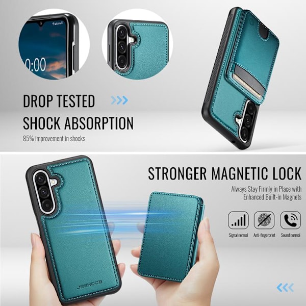 JEEHOOD Samsung Galaxy A26 5G Mobilskal KonstLäder - Blå Blå