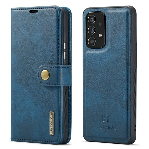DG.MING Samsung Galaxy A53 5G Plånboksfodral Äkta läder Flip Blå
