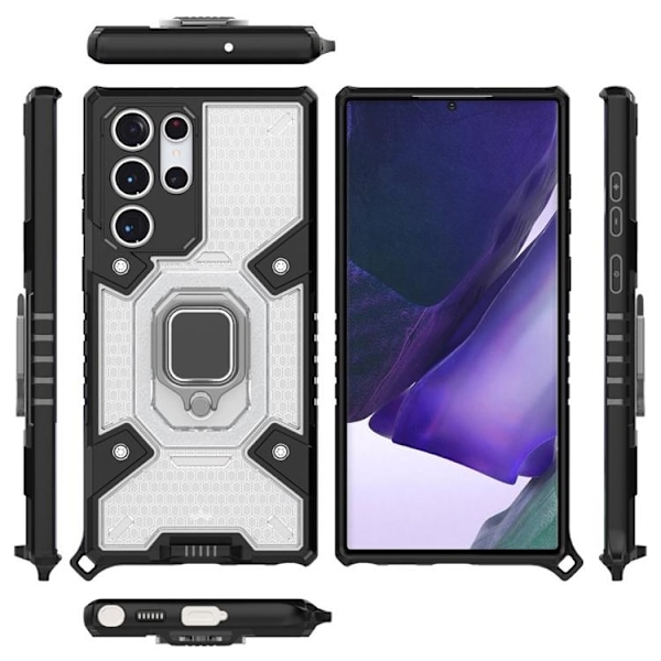 Ring Kickstand Skal Galaxy S22 Ultra 5G - Vit Vit