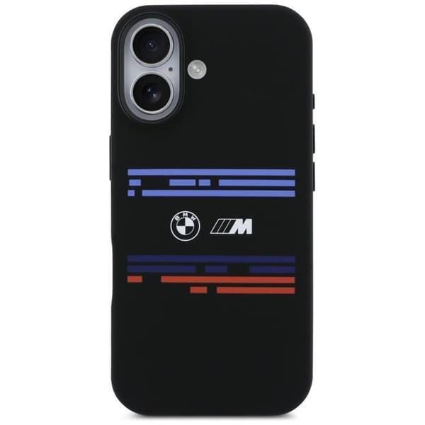 BMW Mobilskal till iPhone 17 MagSafe Silikon Horizontal Line Svart
