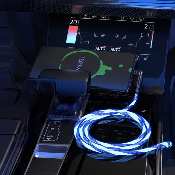 STATIK-kabel PowerPivot Pro Glødende LED USB-C Til USB-C 1m